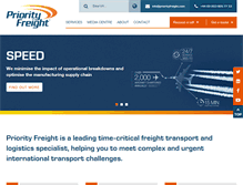 Tablet Screenshot of priorityfreight.com